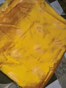 Navratri Special Elegant Yellow Saree