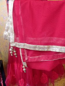 Red Gown With Dupatta