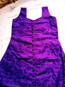 Elegant Purple Paisley Dress
