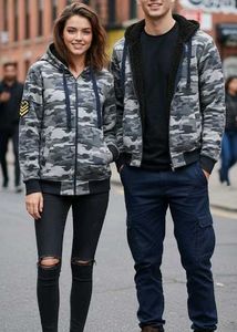 Camouflage Print Jacket(Unisex)