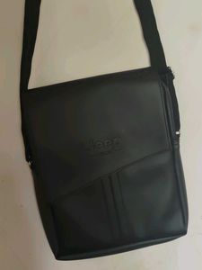 Stylish Black Side Bag Of &#39;Jeep&#39;-BOLUVO
