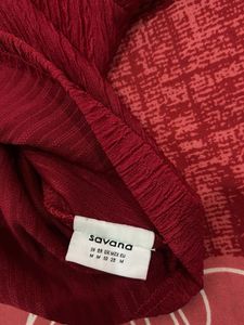 Savana burgundy Long Sleeve Top