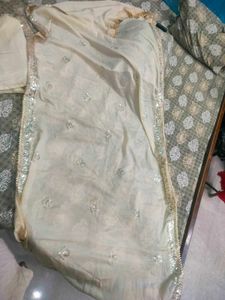 golden pakistani suit