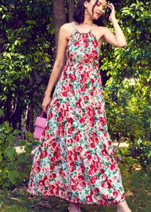 Floral Halter Maxi Dress