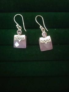 92.5 Silver Tise Quartz Drop Earrings