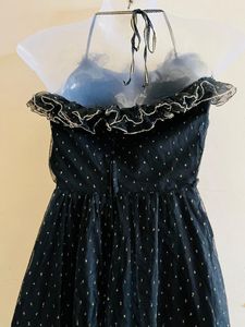 Korean Designer Flared Black One Piece