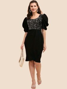 Chic Black Sequin Mini Dress