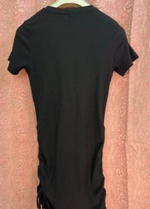 Black Ribbed Bodycon Dress