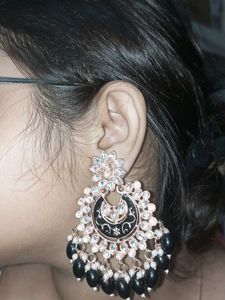 Elegant Black Beaded Earrings