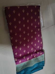 banarasi silk blend saree new with tag