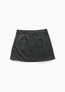 grey office siren mini skirt