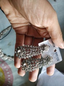 Atasi International Alloy Jewel Set(Silver, White)