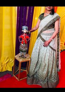 Elegant Lehenga Choli and saree 2 in 1