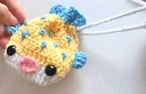 Crochet Puffer Fish Bag