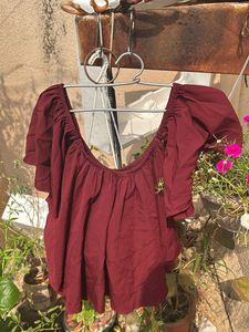 Off Shoulder Crop Top