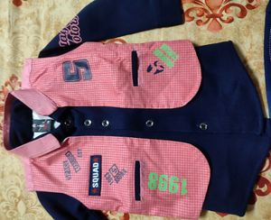 Pink And Blue Suit Set