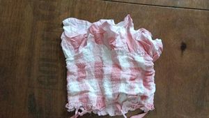 Pink & White Checkered Top