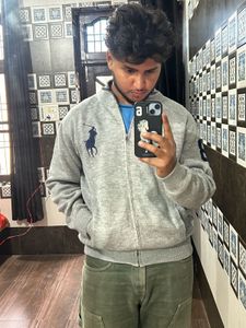 Ralph Lauren Gray Zip Cardigan