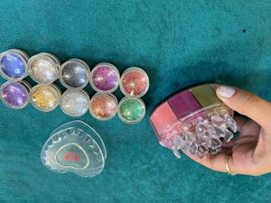 Combo Of Shimmer Eyeshadow With 12 Glitters🤩🤩