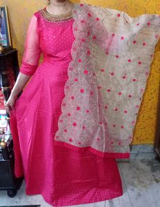 One Piece Gown With Dupatta