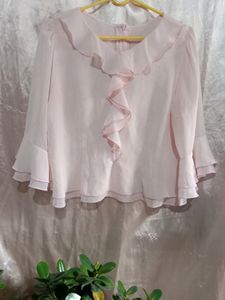 Baby Pink Ruffle Top