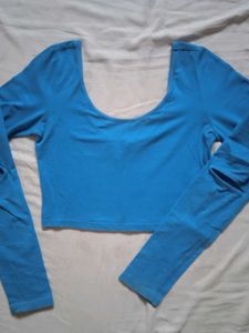 Blue Full Sleeves Top