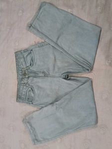 Ice Blue Denim Wide Leg
