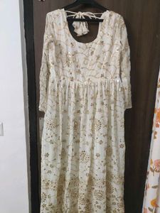 Elegant White Anarkali Suit Set