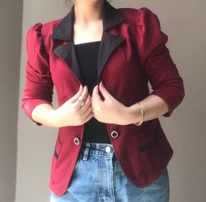 Formal Blazer With Puff Sleeves ❤️