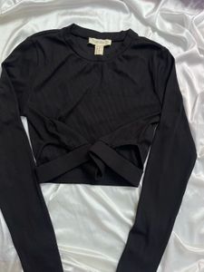 Forever 21 Black Long Sleeve Top
