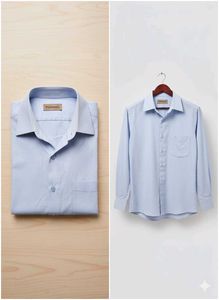 Stylish men&#39;s solid formal light blue shirt