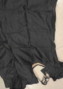 Black &amp; Gold Embroidered Trouser Suit