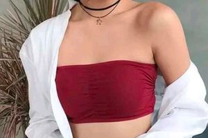 Red Bandeau Top