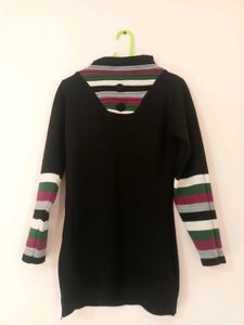 Black Mock Neck Classy Women&#39;s Sweater.