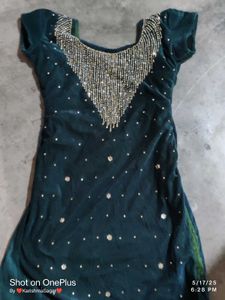 Velvet Green Kurti