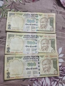 ₹500 Indian Rupee Notes (Set of 3)