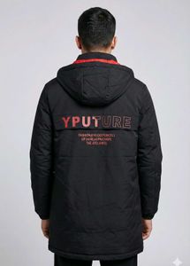 Men's Graphic Print Black Jacket