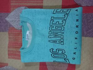 DENIM ART PRINTED ROUND NECK SWEATSHIRTS FOR WOMEN