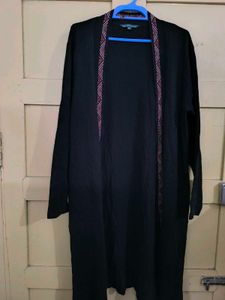 Elegant Black Open Cardigan
