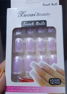 Pink Lavender French Nails