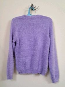 Sassafras Lavender Fuzzy Sweater