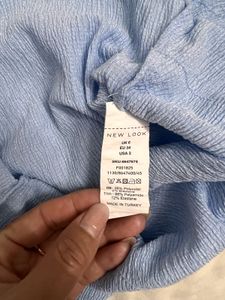 Cute Blue Lace Trim Cami Top