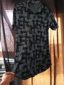 Abstract Print Short Sleeve Shirt For Men