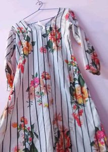 Floral Striped kurti