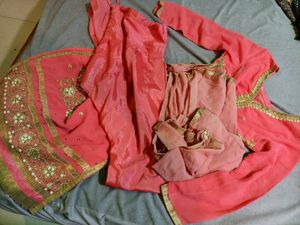 pink colour georgette suit with bust size 36