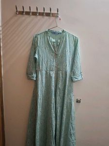 AVAASA MIX N&#39; MATCHPrinted Flared Kurta with Manda