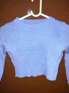 Blue Crop Top