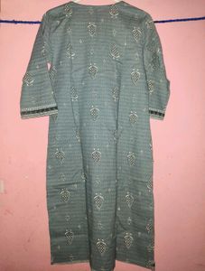 Elegant Grey Printed Kurta