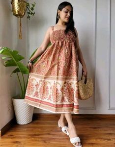 Boho Floral Midi Dress