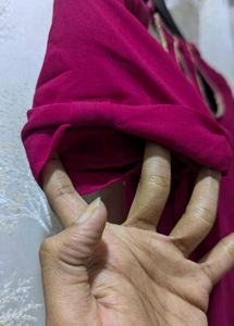 Dark Pink diamond Kurti with dupatta